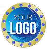 1.3" Blue Rhinestone Insert Pin