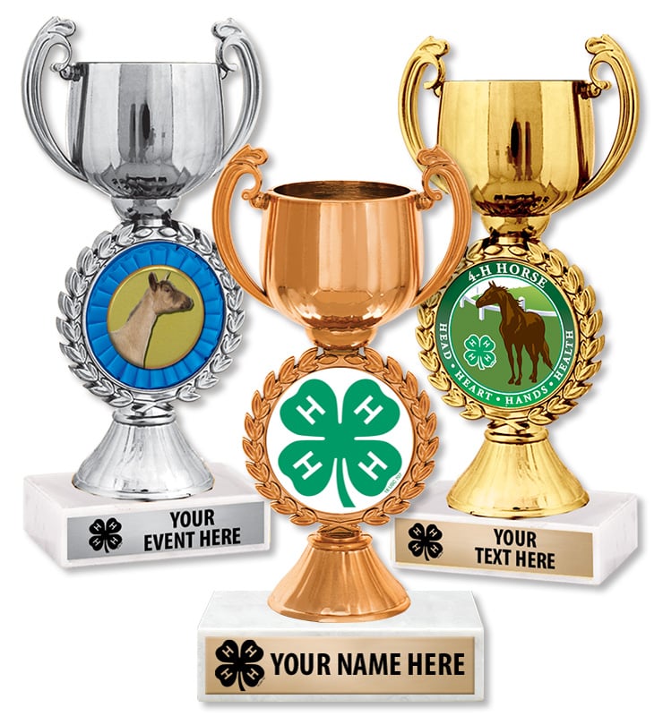 7 1/4" 4H Gold, Silver Bronze Chaplet Cups