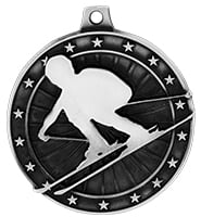 2" All Star Silver And Bronze Skiing Medals