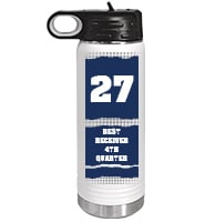 White School Spirit Water Bottle 20oz - Navy White
