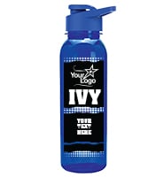 Blue School Spirit Water Bottle 24oz - Black White