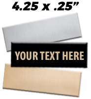 4.25"W x 0.25"H Engraving Plates
