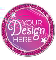 1.3" Pink Glitter Insert Pin
