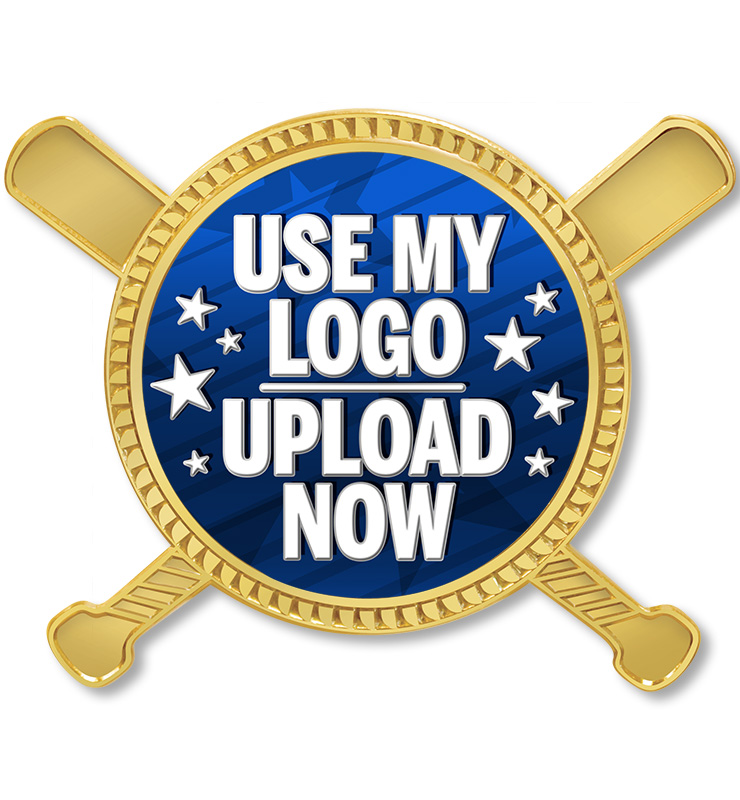 1.75" Crossed Bats Pin