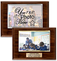 Wood Horizontal Slide-In Photo Frame Plaque