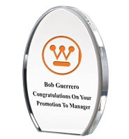 Oval Standing Paperweight