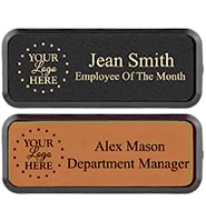 Leatherette Frame Name Badges