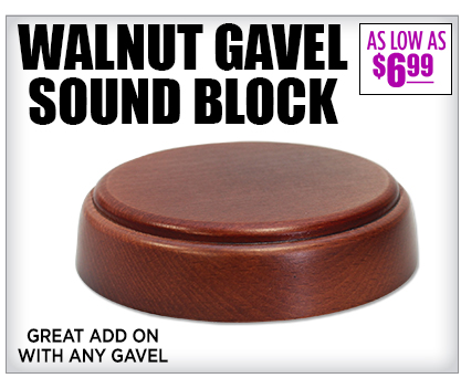 Walnut Gavel Sound Block