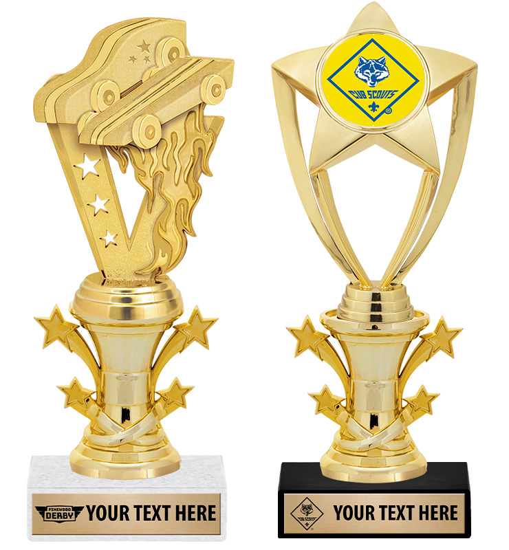 9" Gold Starbell Riser Scouts™ Trophies