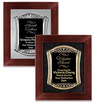 Mahogany Roman Framed Plaque