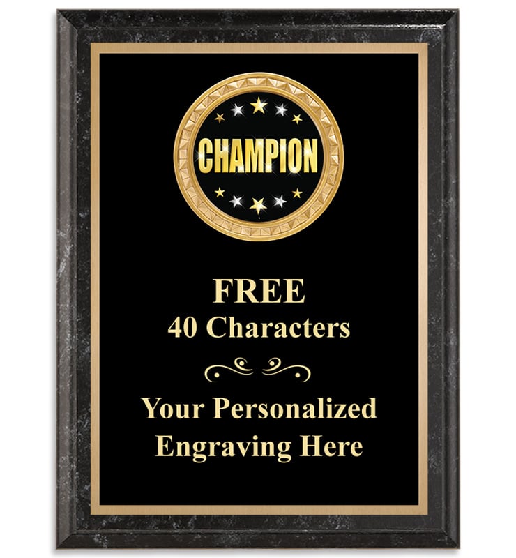 Executive Black Marbleized Vertical Insert Plaques&nbsp;