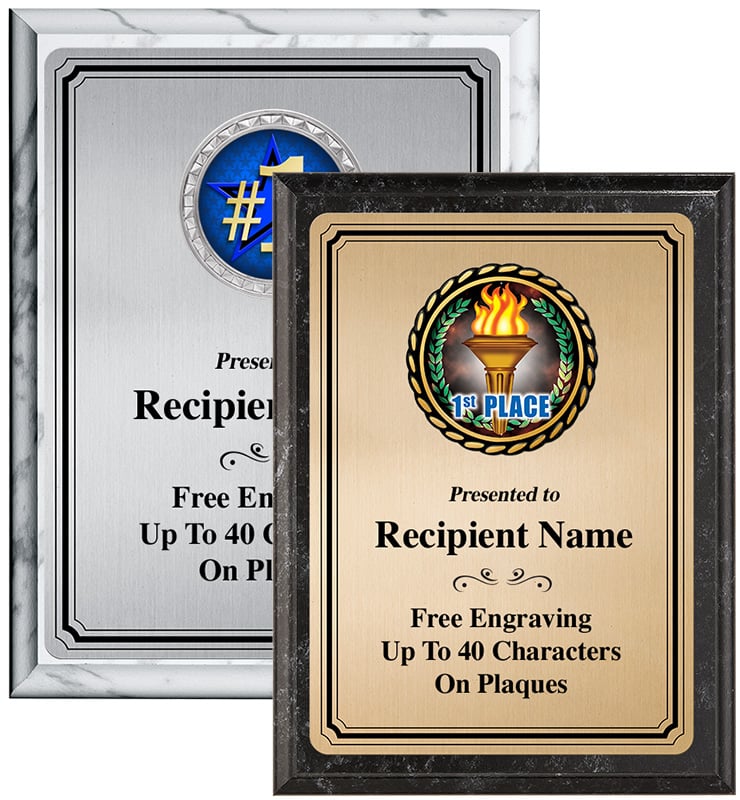 Vertical Gold Or Silver Full Plate Insert Plaques&nbsp;