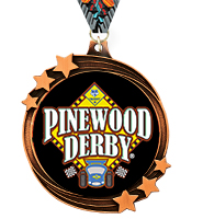 2 1/2" Bronze Shooting Star Medal