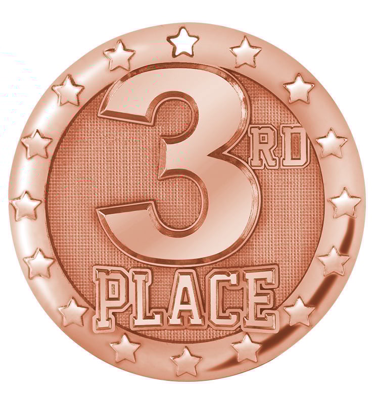 2" 3rd Place Blaze Medal