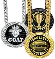 6" Famous Fantasy Football Insert Medals