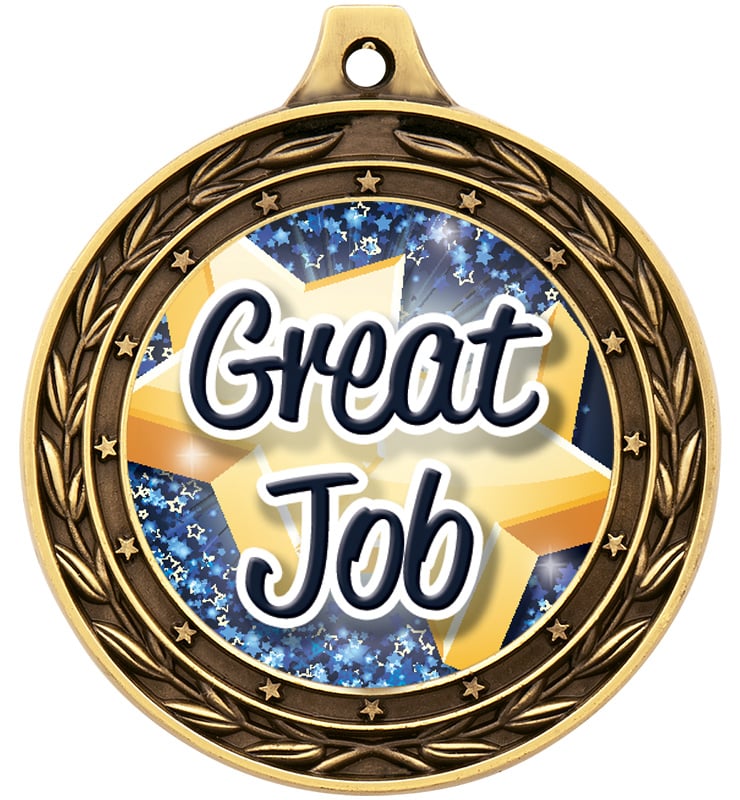 2" Great Job Duo Medal