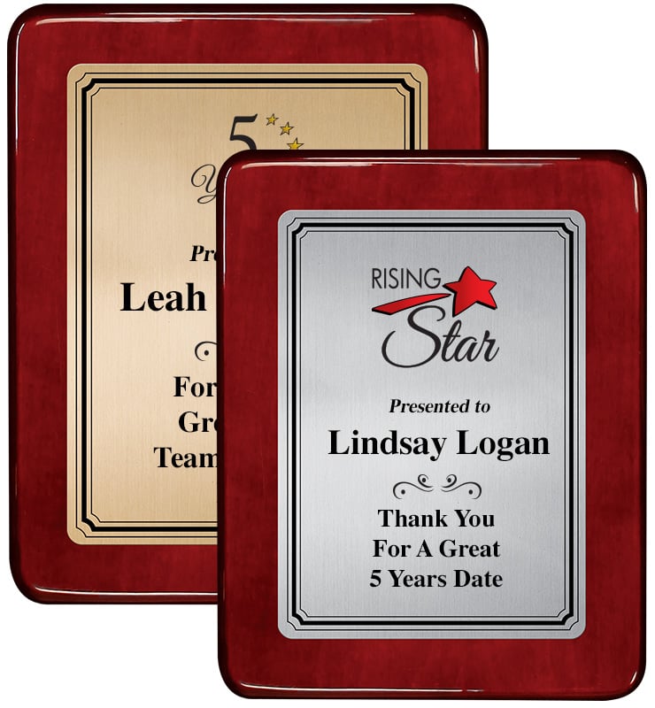 Color Printed Chatoyant Rosewood Plaques