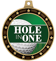 2 1/2" Hole In One Universe Star Medal