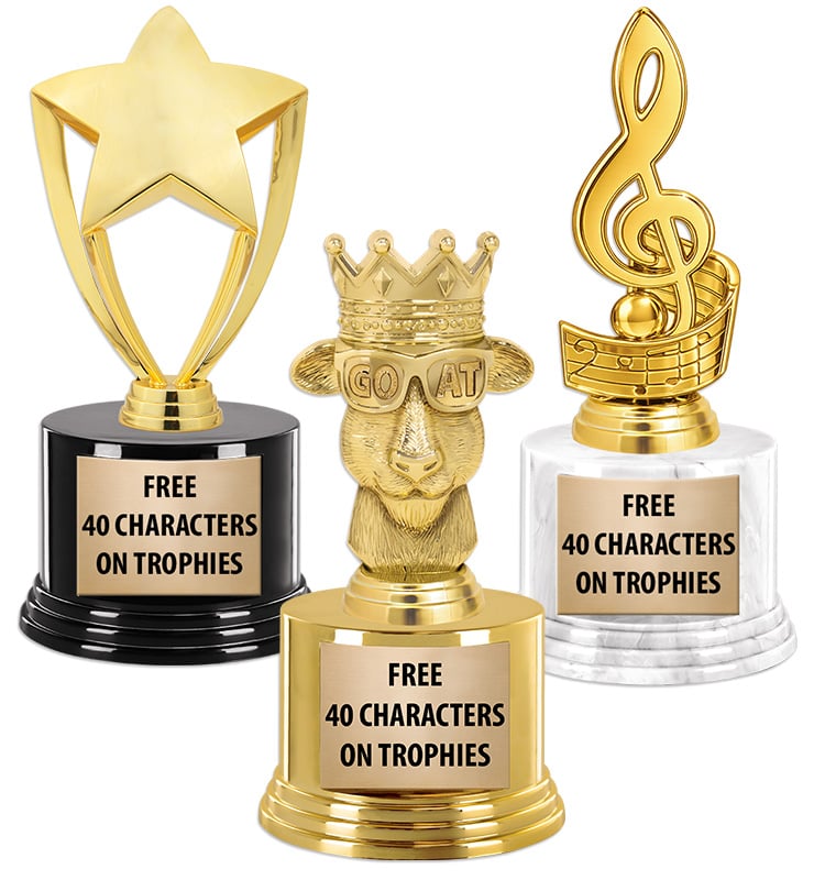 7" & 7 1/4" Deluxe Trophy On Base