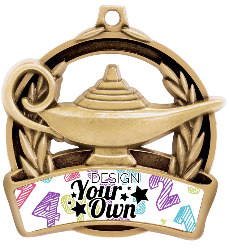 2" Lamp Achievement Insert Medal