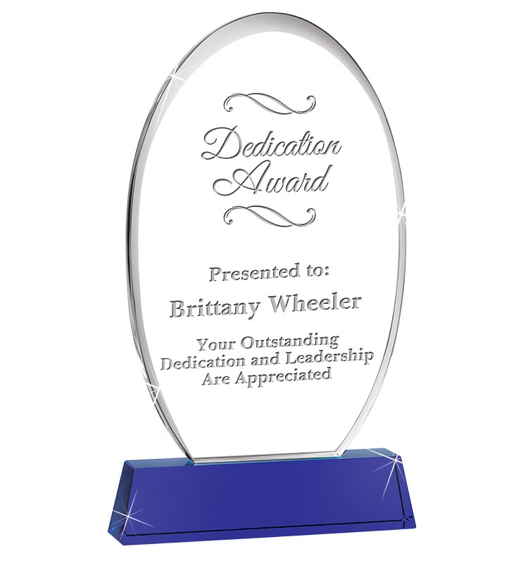 Sapphire Eclipse Crystal Award