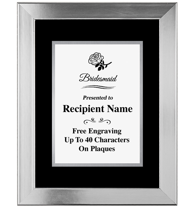 Platinum Wedding Frame Plaque