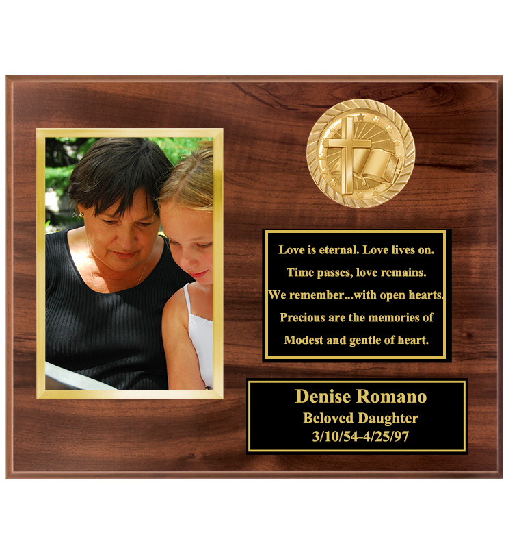 10.5" x 13" Memorial Wood Plaque