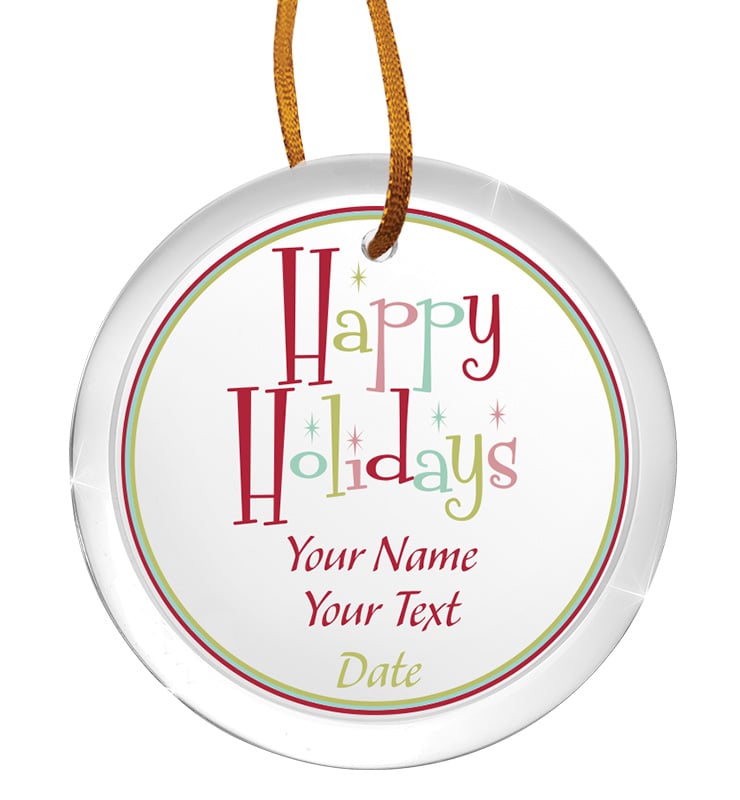 3 1/2" Round Color Printed Ornament