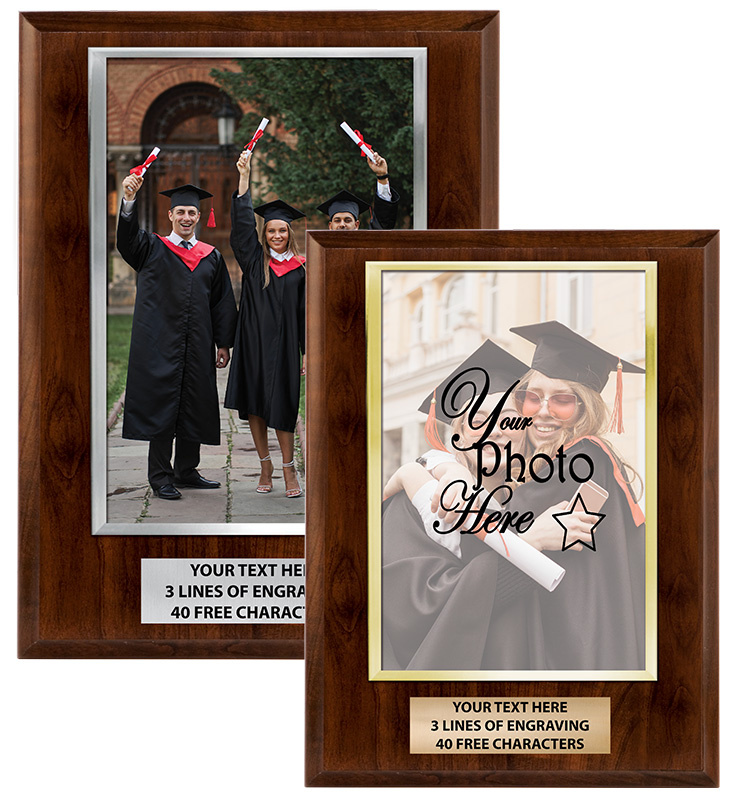 Wood Vertical Slide-In Photo Frame Plaque
