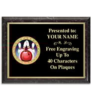 Executive Black Marbleized Horizontal Insert Plaque