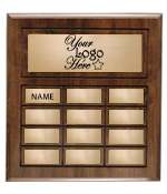 12 Plate Cherry Wood Perpetual Plaque