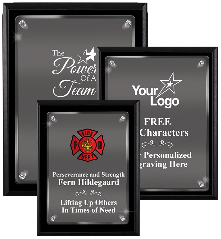 Ebony Floating Acrylic Plaques