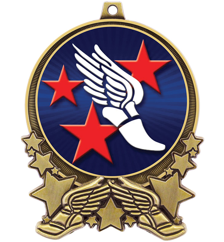 3" Winged Foot Double Action 2.0 Medals