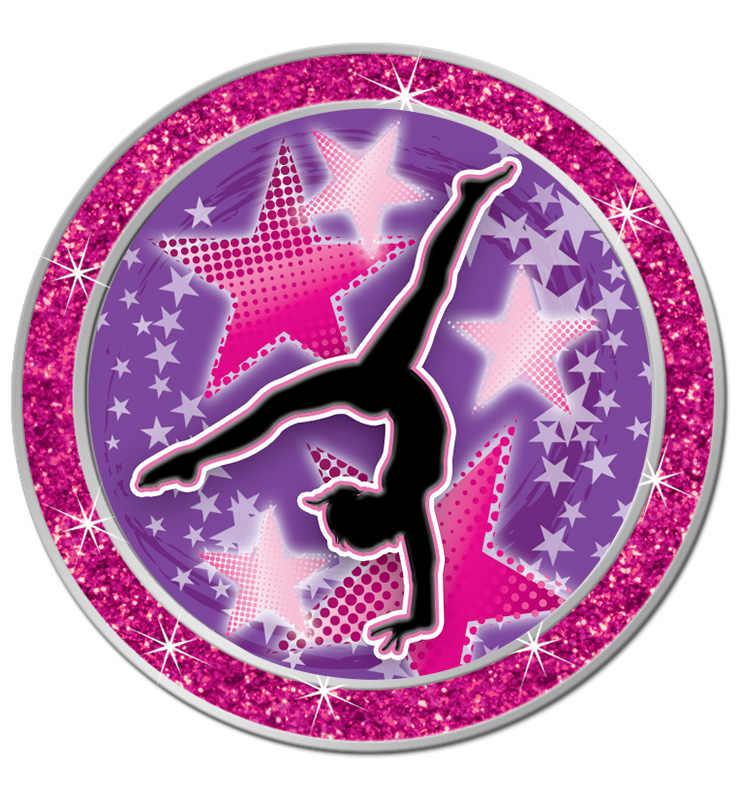 1.3" Pink Glitter Insert Pin