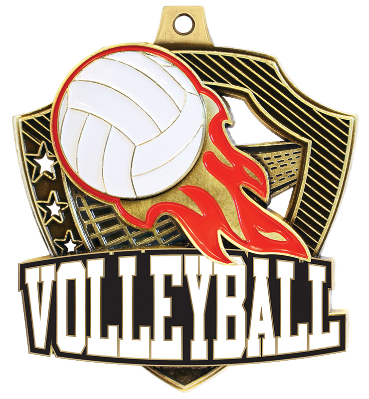 2 1/4" Volleyball Shieldz Medals