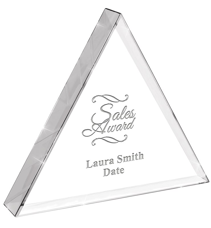 Triangle Crystal Paperweight