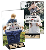 Vertical Metal Photo Display Tile
