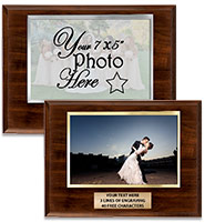 Wood Horizontal Slide-In Photo Frame Plaque