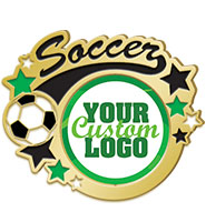 1.5" Gold Soccer Insert Pin