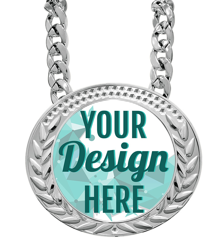 6" Silver Famous Insert Medal