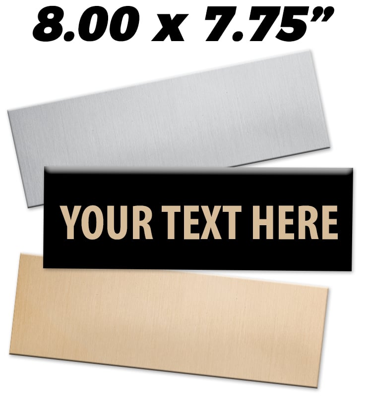 8"W x 7.75"H Engraving Plates