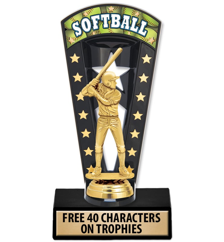 7 3/4" Softball Banner Backdrop Trophies
