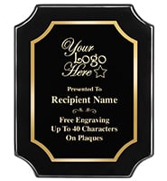 Scalloped Piano Ebony Plaque