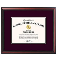 Mahogany Bachelor's Diploma Frame 