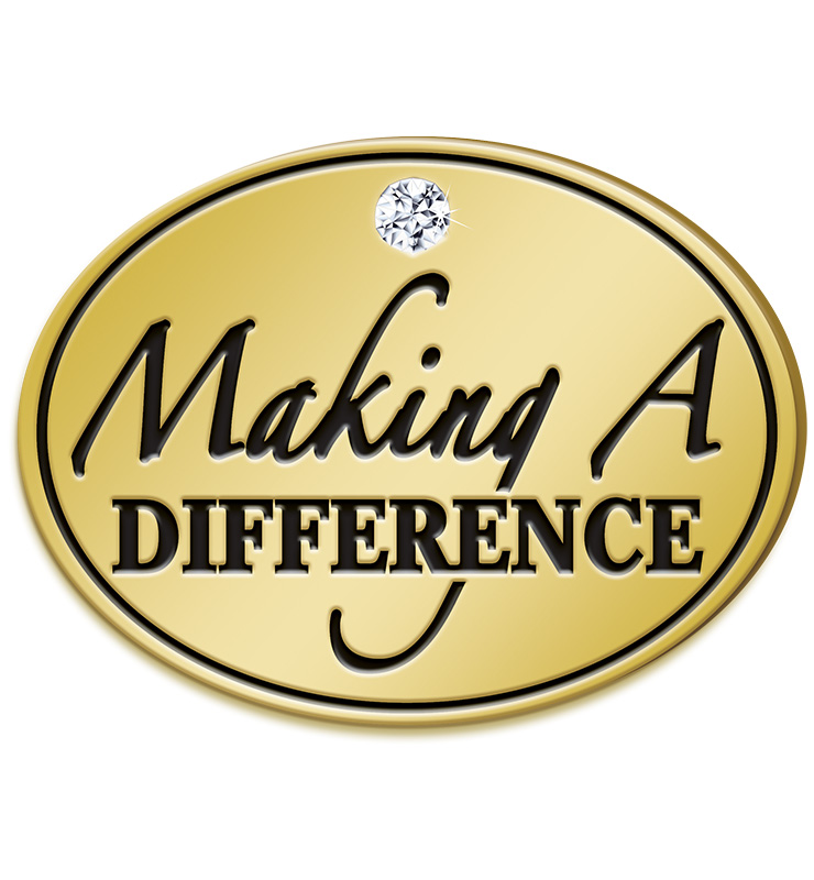 Making A Difference Recognition Pin With Stone