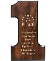 Number One Wood Plaque