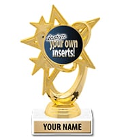 Gold & Silver Astral Star Custom Insert Trophies