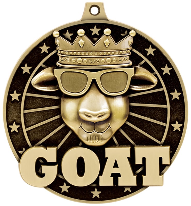 3" 3D GOAT Medal