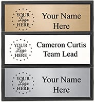 Small Rectangle Black Frame Badge