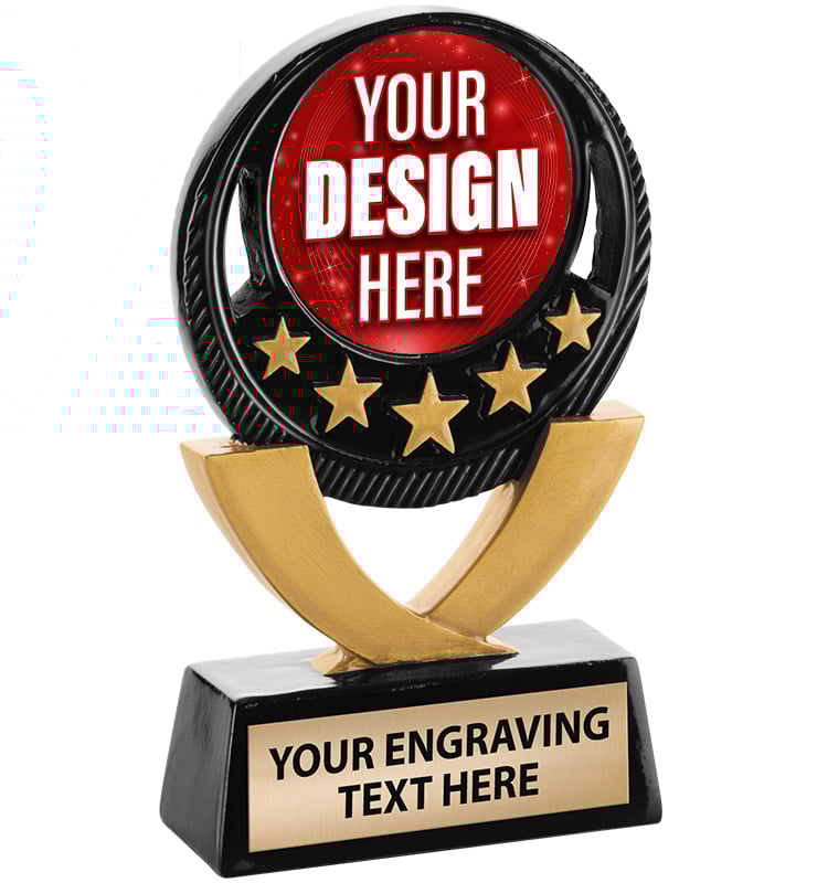 Five Star Black And Gold Insert Sculpture